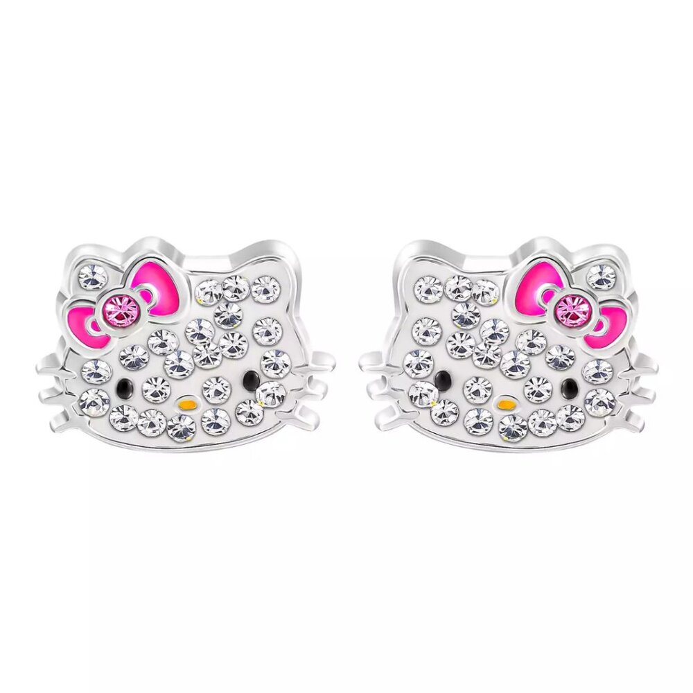 Sanrio Hello Kitty Silver Plated Stud Earrings